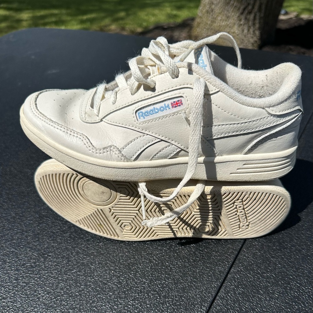 Reebok White Low-Top Leather Sneakers